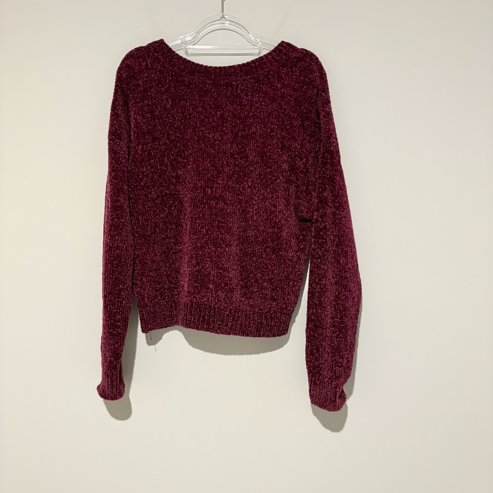 Pink Victoriaβs Secret Chenille Reversible V Neck Sweater Purpleβ Size XS